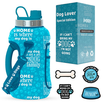 Keep Calm & Hug the Dog Water Bottle with Lid