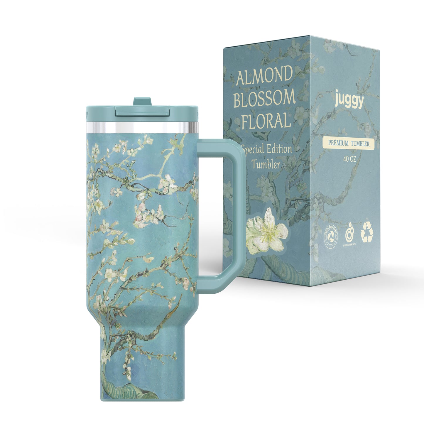 Almond Blossom Floral 40 oz DuoLid Tumbler