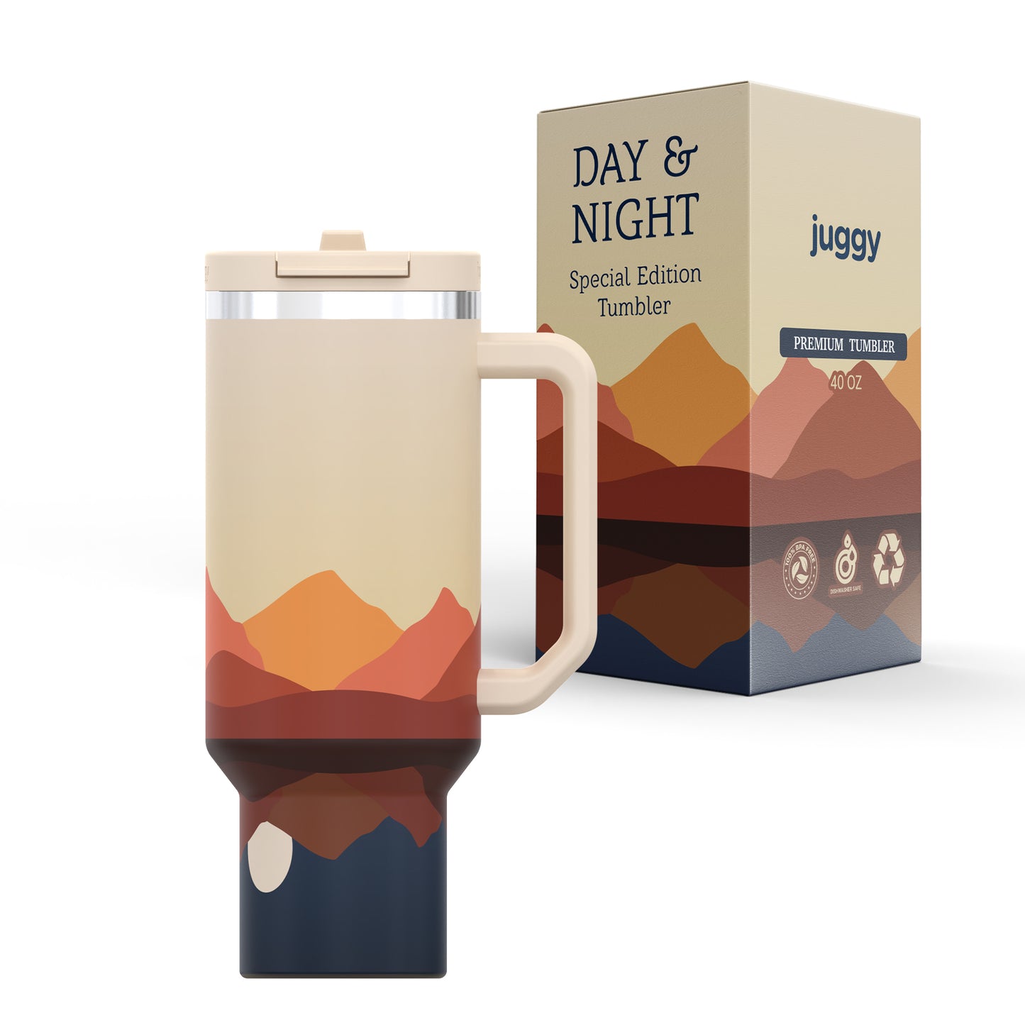 Day and Night 40 oz DuoLid Tumbler