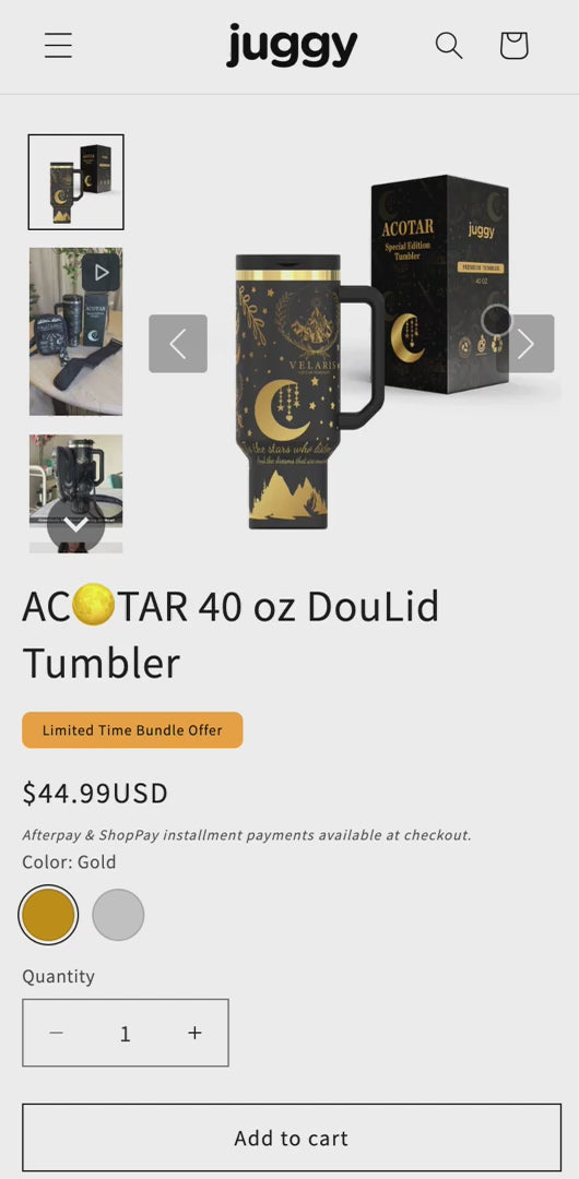 AC🌕TAR 40 oz DuoLid Tumbler